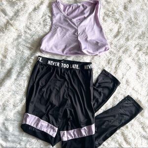 Girls’ SHEIN Crisscross Tank Top and Leggings Size 11-12Y